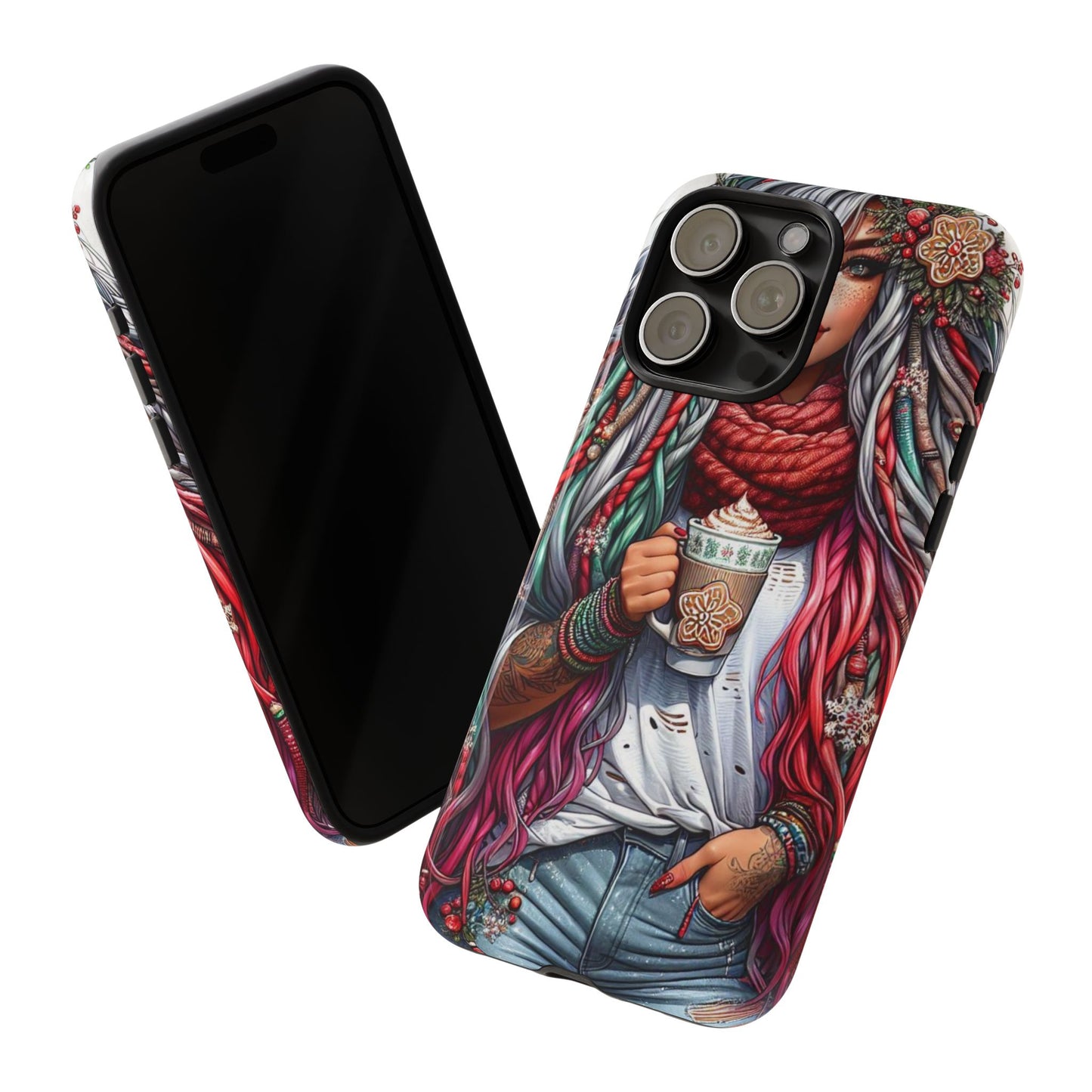 Boho Winter Queen – Cozy Dreads & Holiday Vibes Mobile Cover