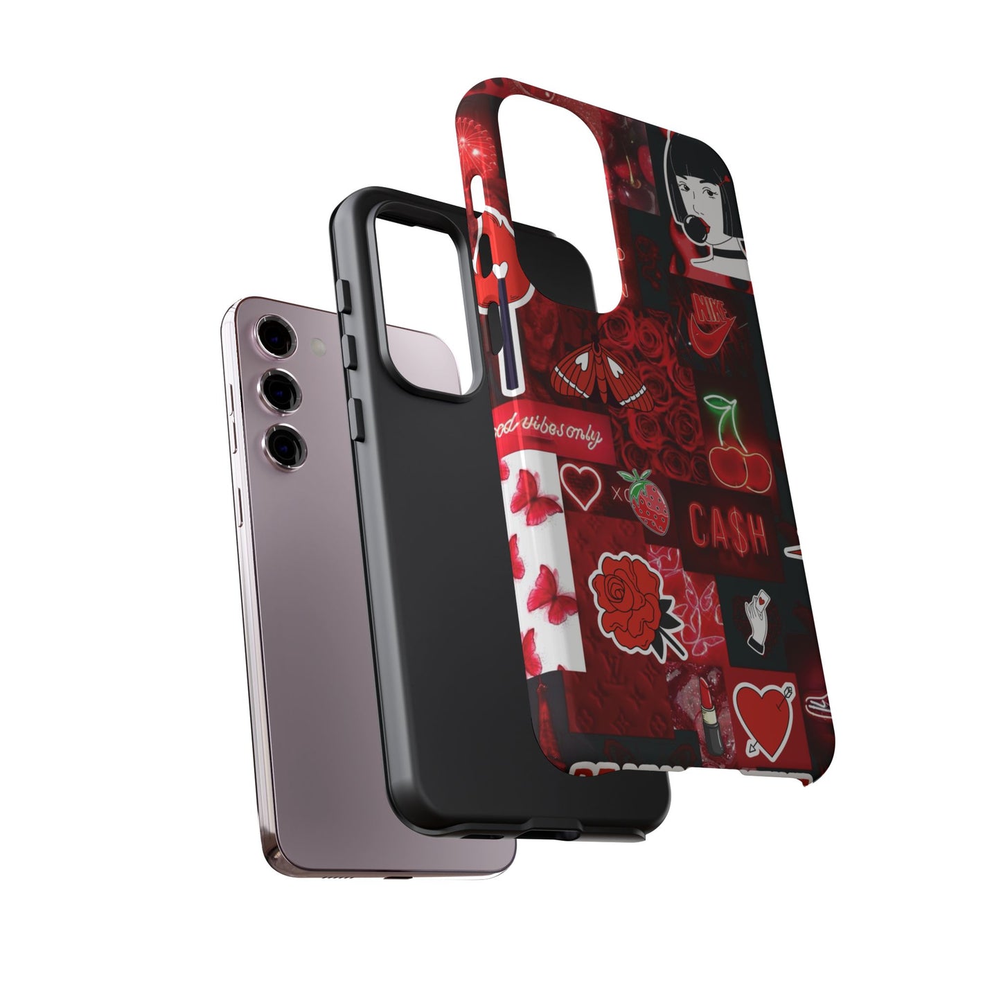 Red Pop Art Neon Vibes Phone Case
