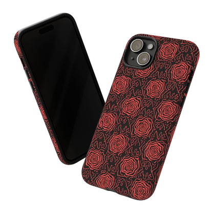 Red roses abstract geometric seamless pattern design