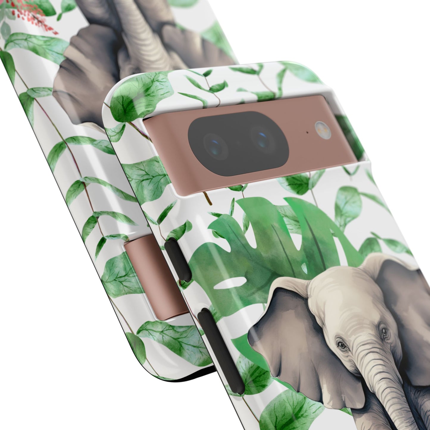 Cute Baby Elephant Mobile Cover – Floral & Tropical Aesthetic