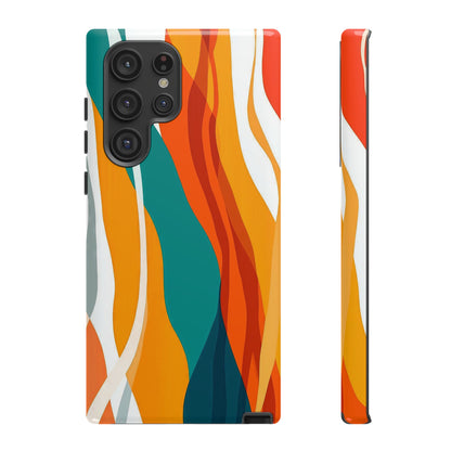 Sunset Waves – Retro Abstract Phone Case for iPhone, Samsung & Pixel