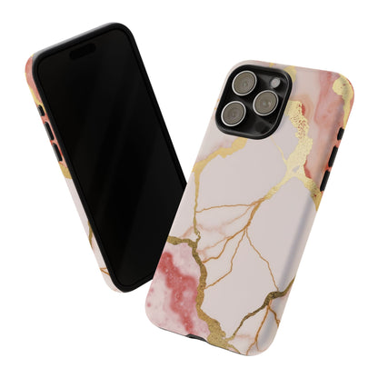 Beautiful Pink Minimal Marble Case Design