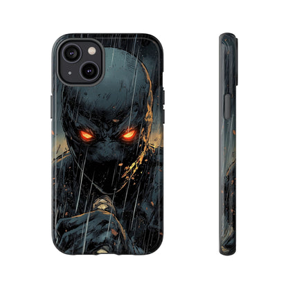 Shadowblade Vengeance | Dark Comic Assassin in the Rain Phone Case for iPhone, Samsung & Pixel