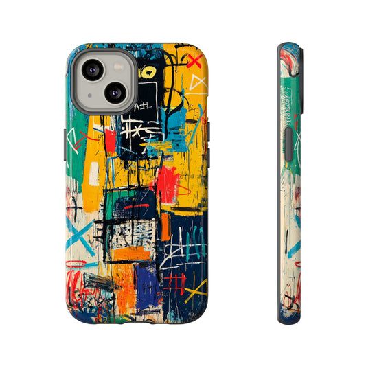 Basquiat Phone Case – Urban Street Art Design - iPhone, Samsung & Google Pixel Cover - Artistic Painting Case,  Art Lover Gift