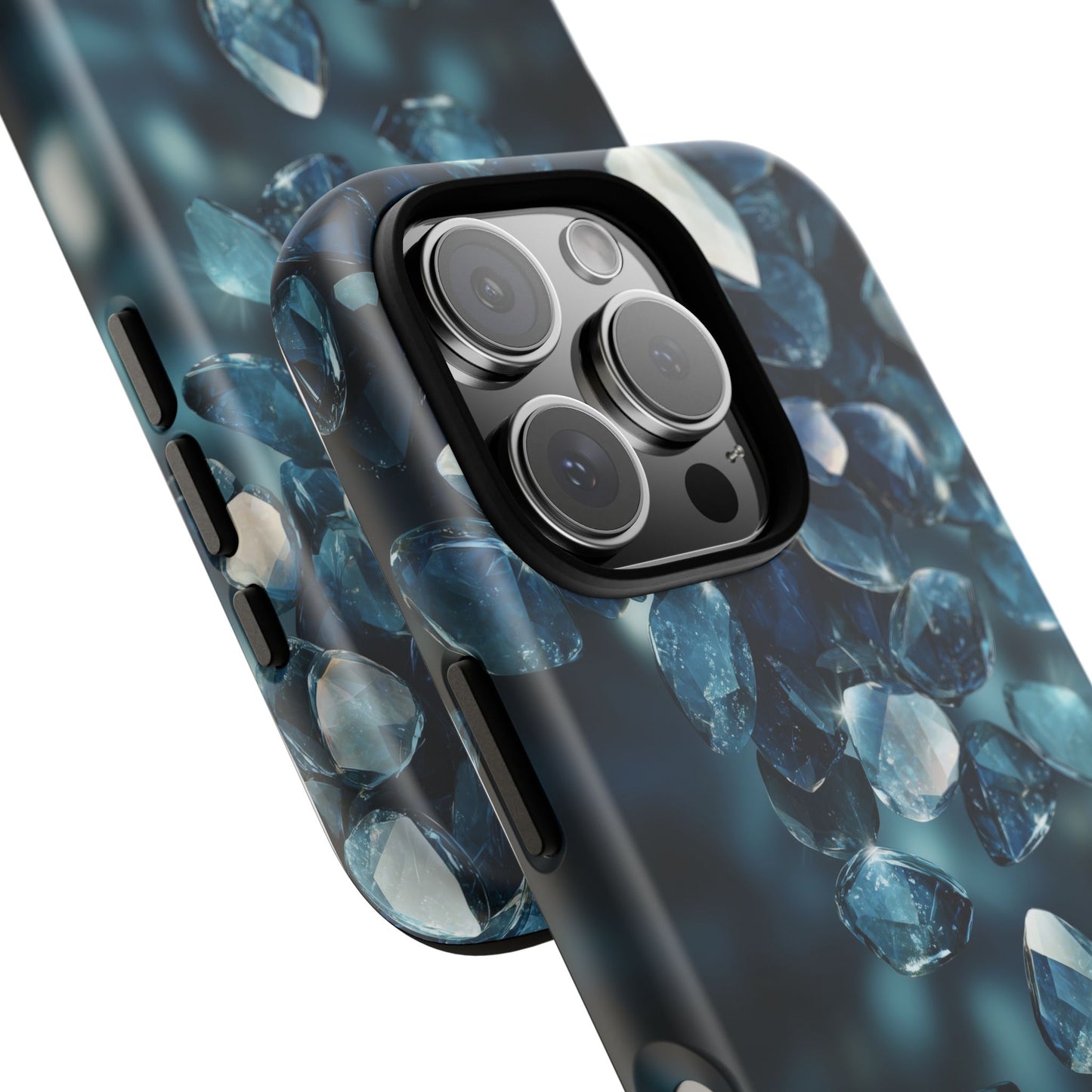 Blue Crystal Aesthetic Phone Case for iPhone, Google Pixel, Samsung