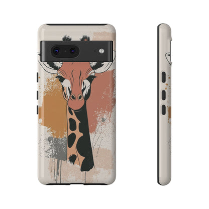 Tall & Graceful: Giraffe Splatter Art Phone Case for iPhone, Samsung & Pixel
