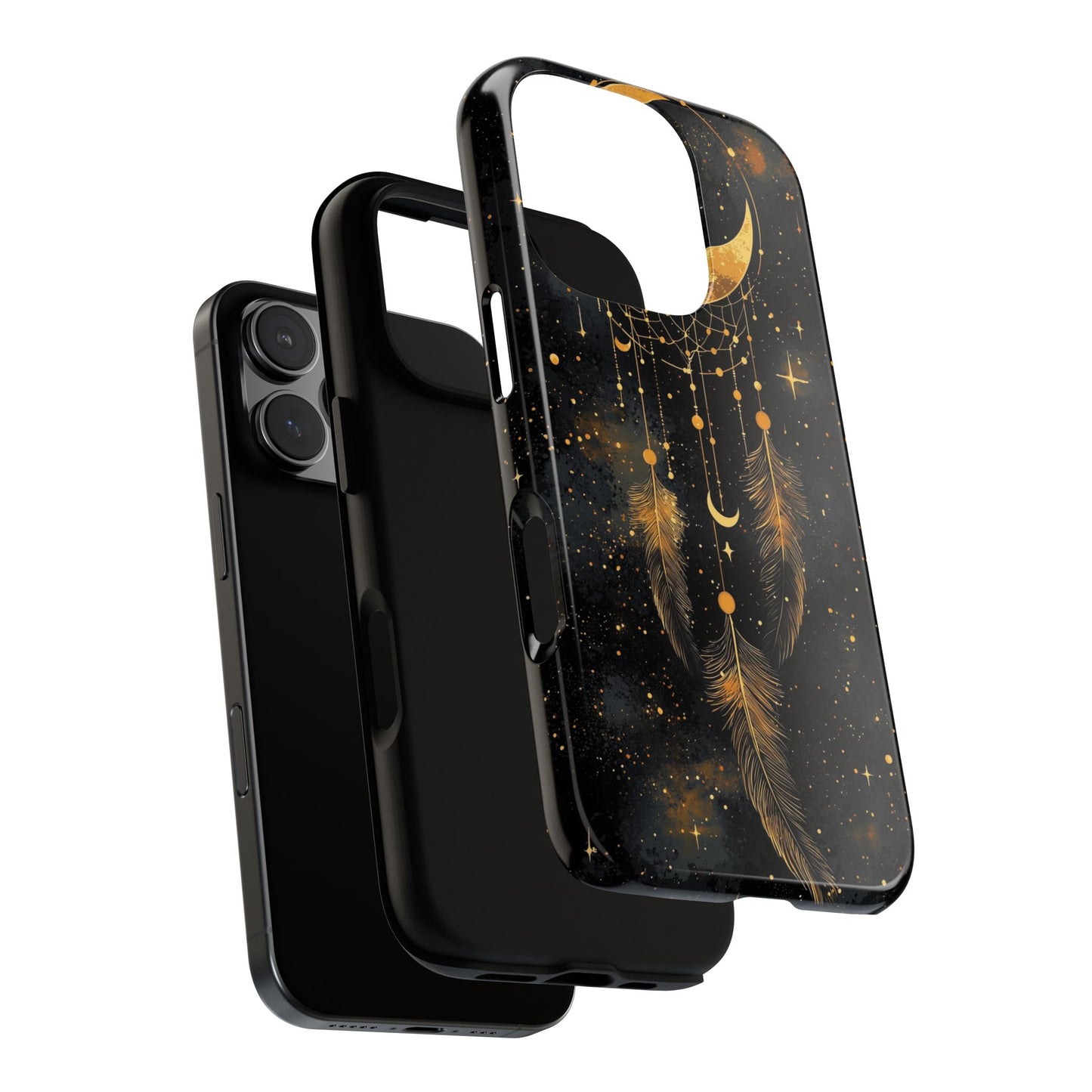 Golden Moon Boho Dreamcatcher Phone Case for iPhone, Pixel & Samsung