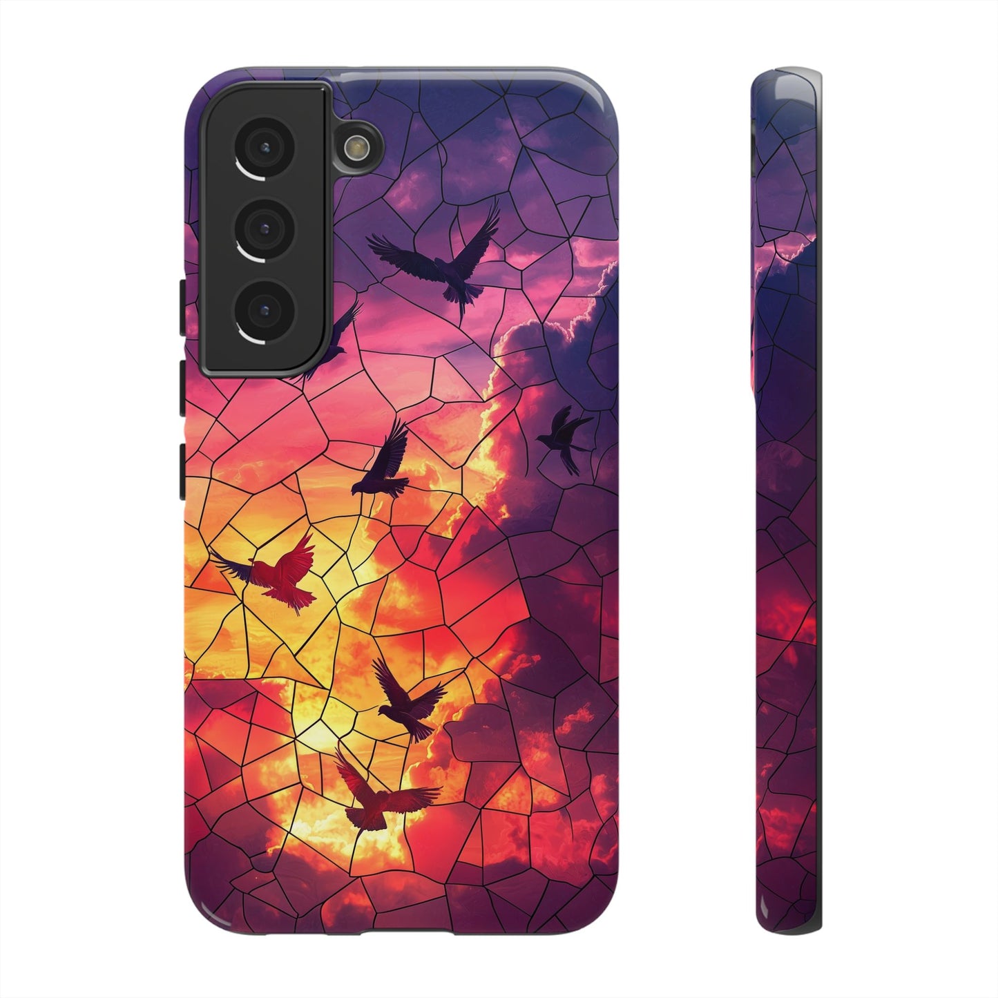 Chorus of Flight – Mosaic Birds Phone Case for iPhone, Samsung & Pixel