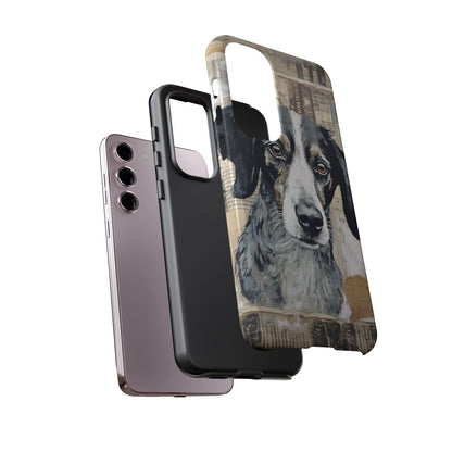 Rustic Dog Portrait – Vintage Collage Style