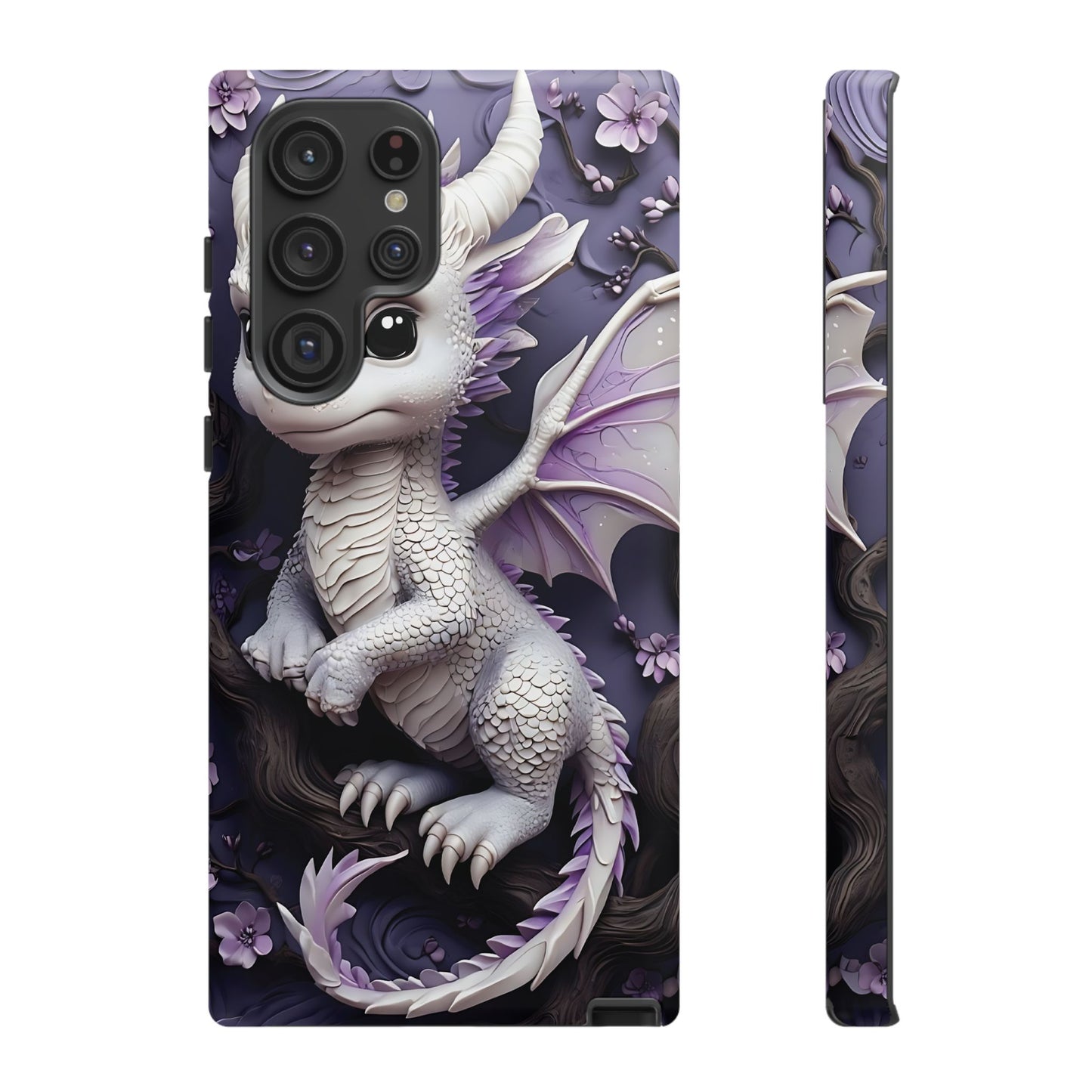Charming Young Dragon on a Branch Phone Case Design