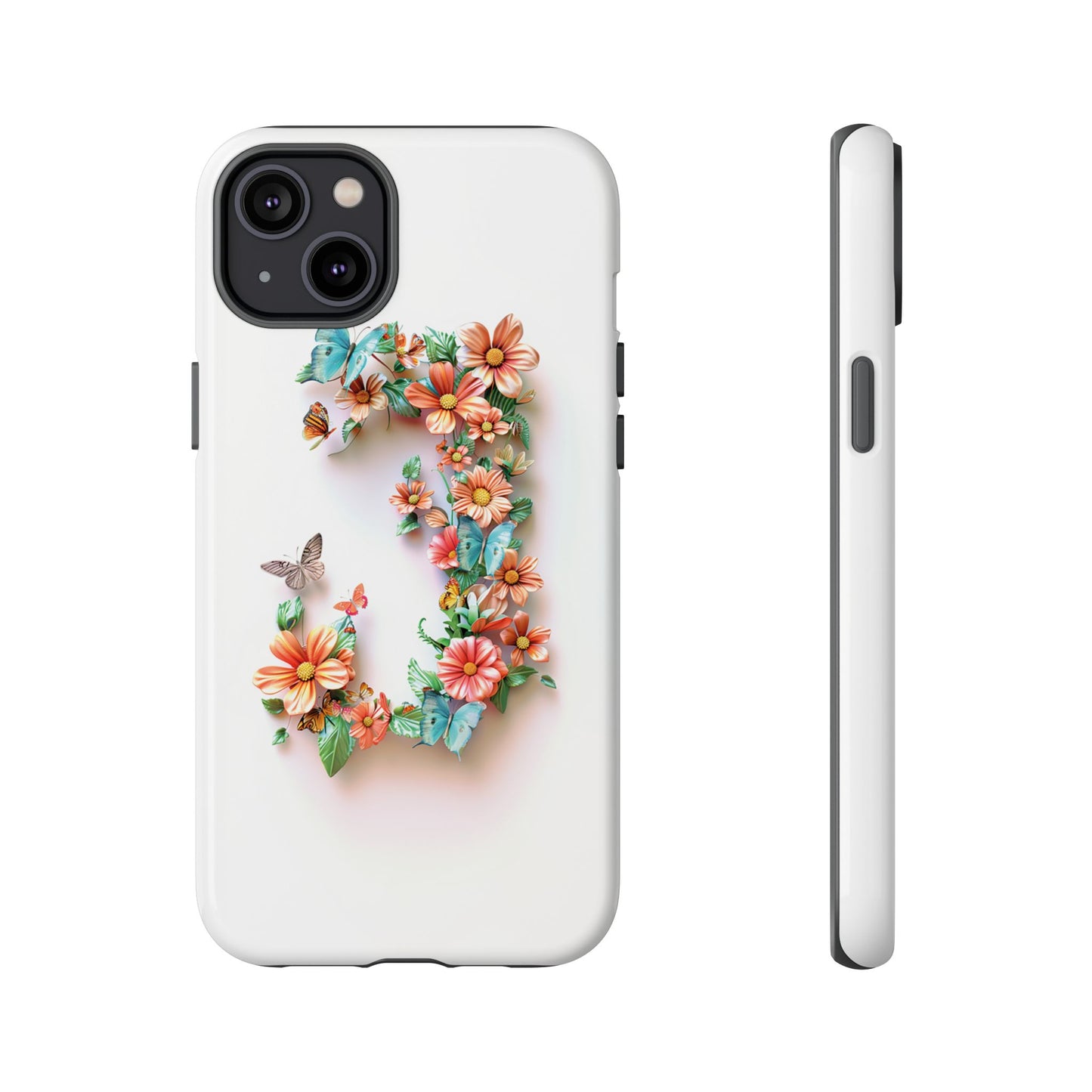 Floral Letter J Phone Case – Personalized Aesthetic Cover for iPhone, Samsung & Google Pixel