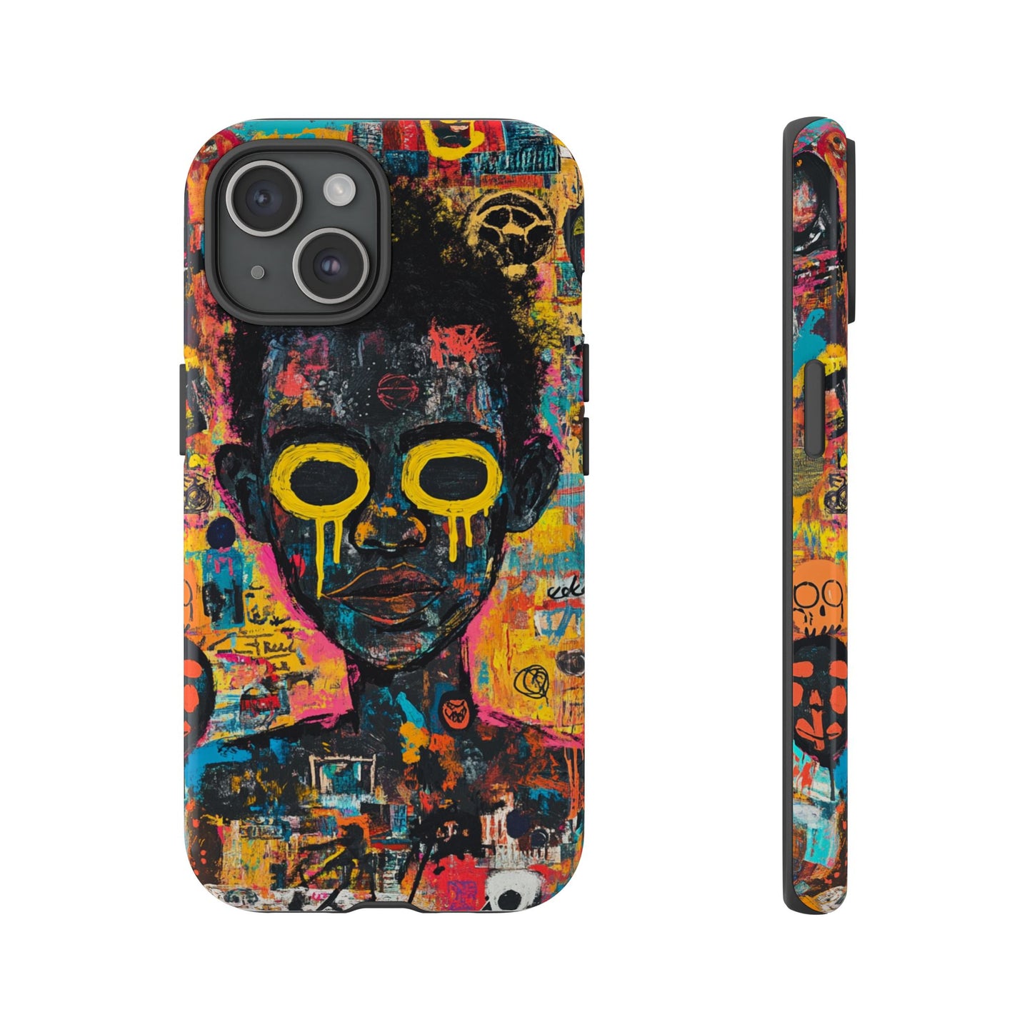 Basquiat Artwork Phone Case – Unique Graffiti Design– iPhone, Samsung & Google Pixel Cover - Artistic Painting Case, Art Lover Gift