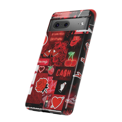 Red Pop Art Neon Vibes Phone Case