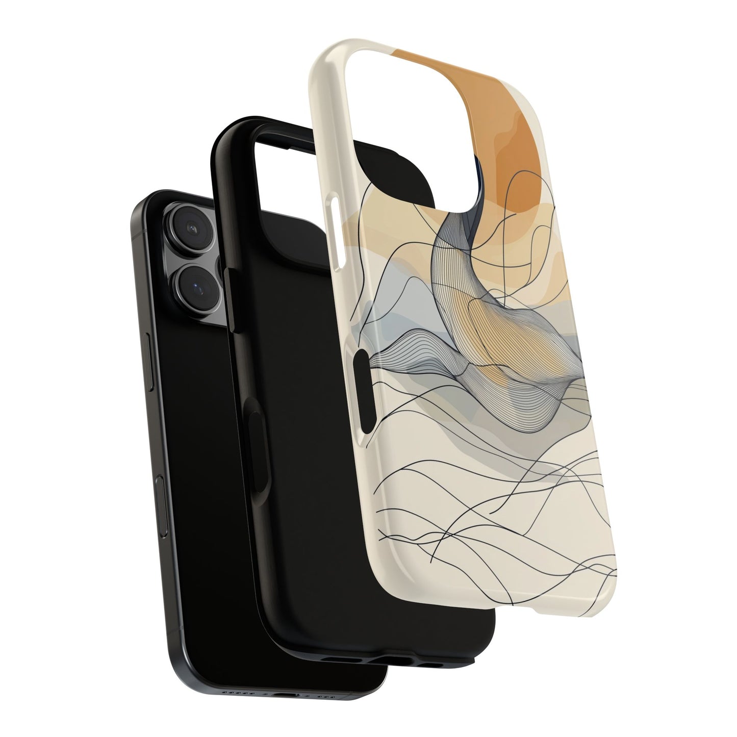 Serenity in Motion: The Abstract Swan Phone Case for iPhone, Samsung & Pixel