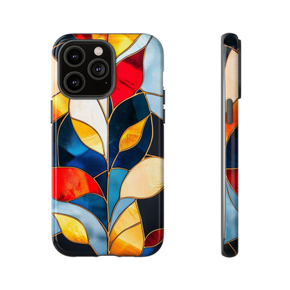 Ember Bloom – Vivid Leaf Mosaic Phone Case for iPhone, Samsung & Pixel