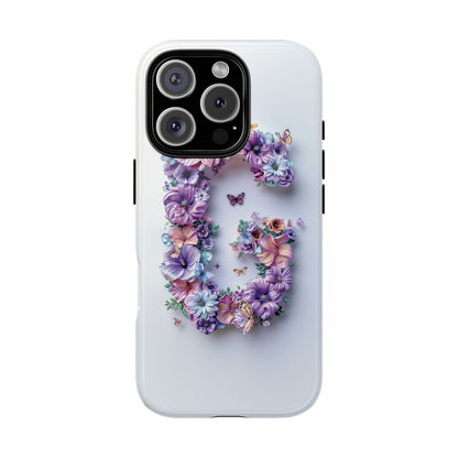Floral Letter G Phone Case – Personalized Aesthetic Cover for iPhone, Samsung & Google Pixel
