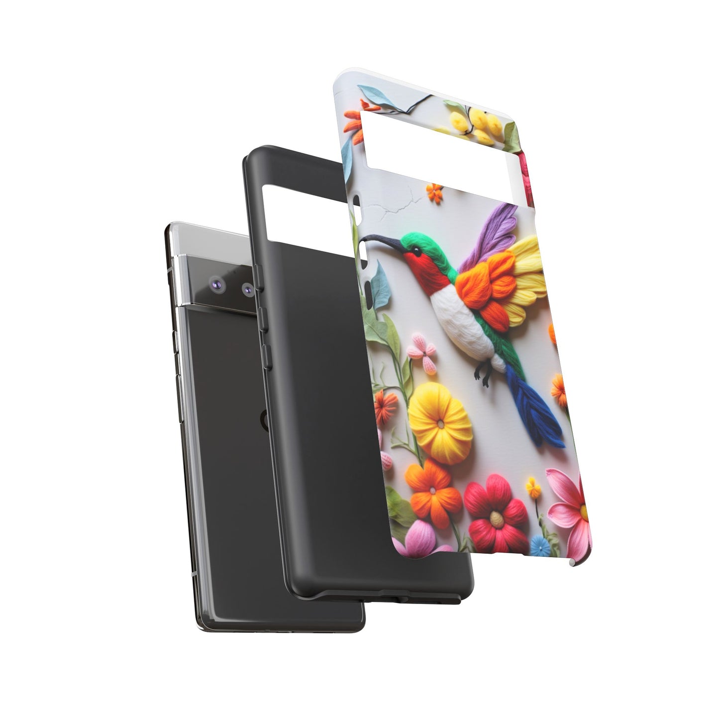 Elegant Hummingbird with Floral Mosaic Design | Nature's Artistic Vibes | iPhone 16 Pro