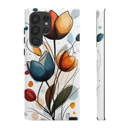 Tulip Whimsy – Artistic Floral Phone Case for iPhone, Pixel & Samsung