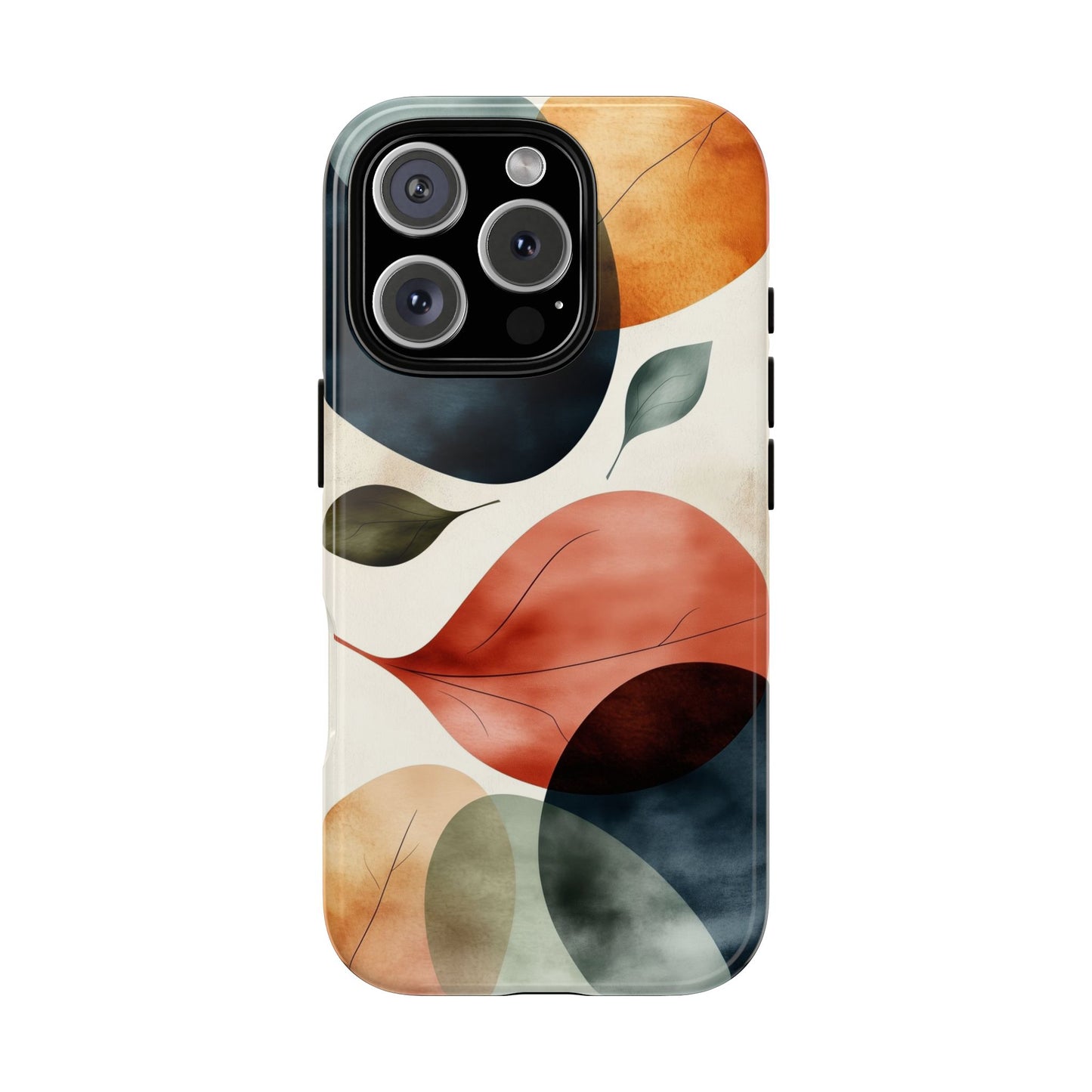 Tranquil Tones Terrazzo Leaves Print Phone Case for iPhone, Pixel & Samsung
