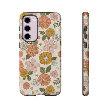 Retro Floral Phone Case - Vintage Aesthetic for iPhone, Samsung & Google Pixel