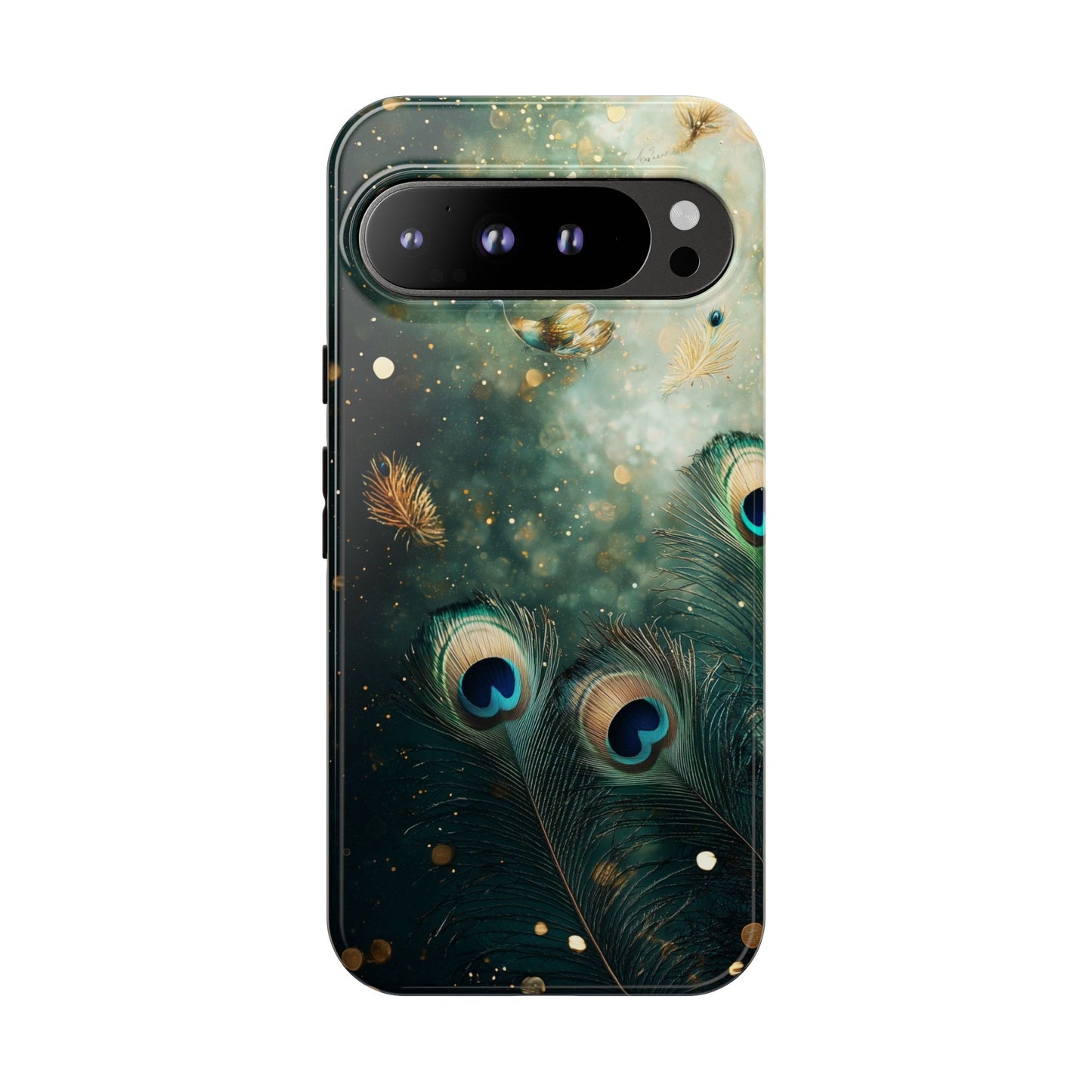 Iridescent Peacock Feather Luxe Phone Case for iPhone, Samsung & Google Pixel
