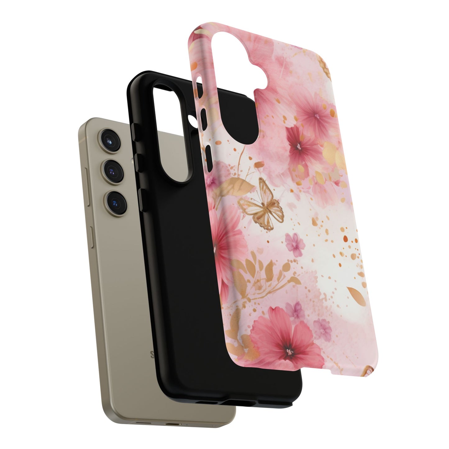 Blush Elegance Floral Mobile Case