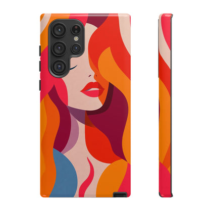 Flame Muse – Abstract Goddess Phone Case for iPhone, Samsung & Pixel