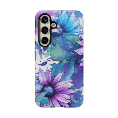 Dreamy Blue & Purple Floral Watercolor Mobile Case