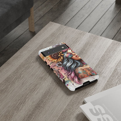 Retro Boho Wanderer – Sunflower Hippie Van Mobile Cover