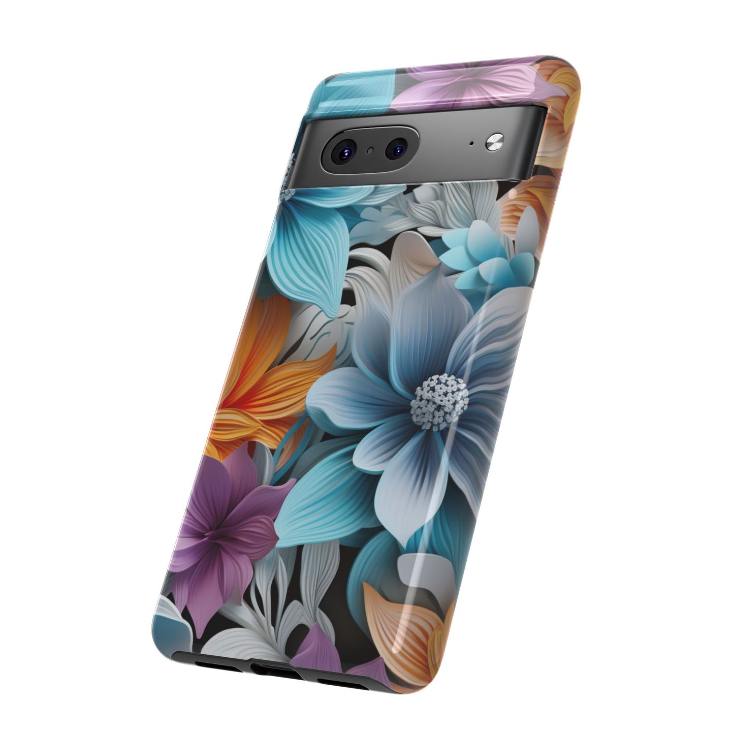 Elegant 3D Floral Bloom Mobile Case – Vivid & Artistic