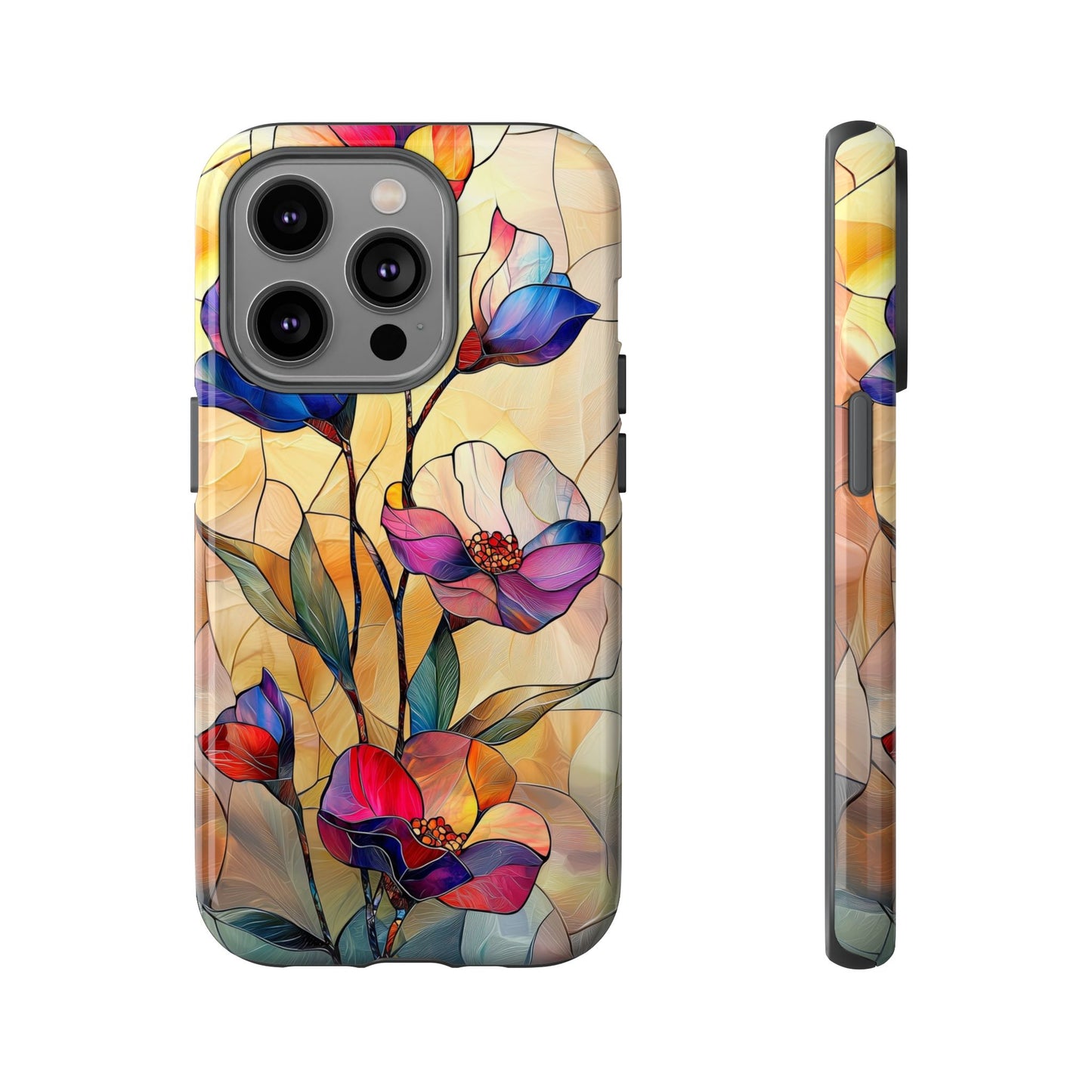 Pastel Garden – Dreamlike Stained Glass Phone Case for iPhone, Samsung & Pixel