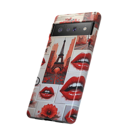 Red Lips & Eiffel Tower Phone Case