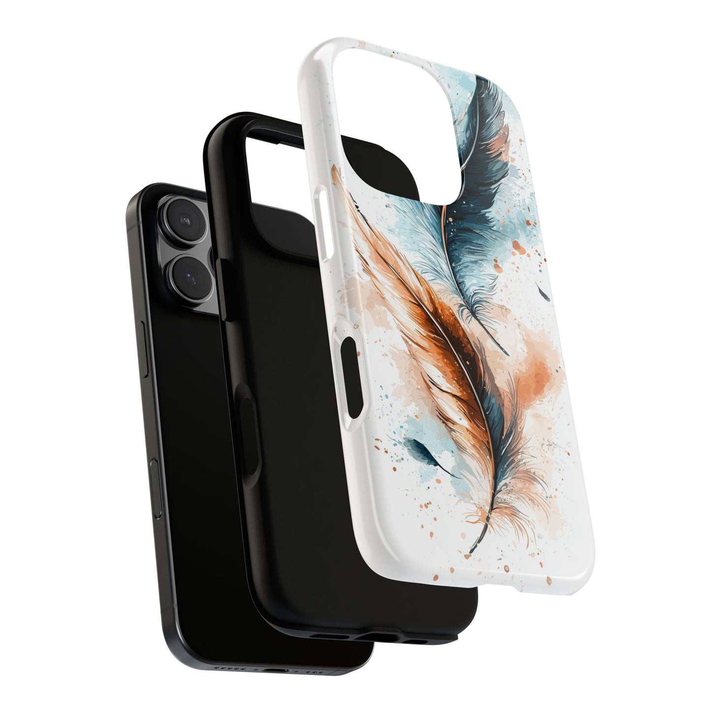 Feather Glow Watercolor Phone Case for iPhone, google Pixel & Samsung