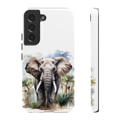 Majestic Watercolor Elephant Mobile Cover – Artistic Wildlife Design