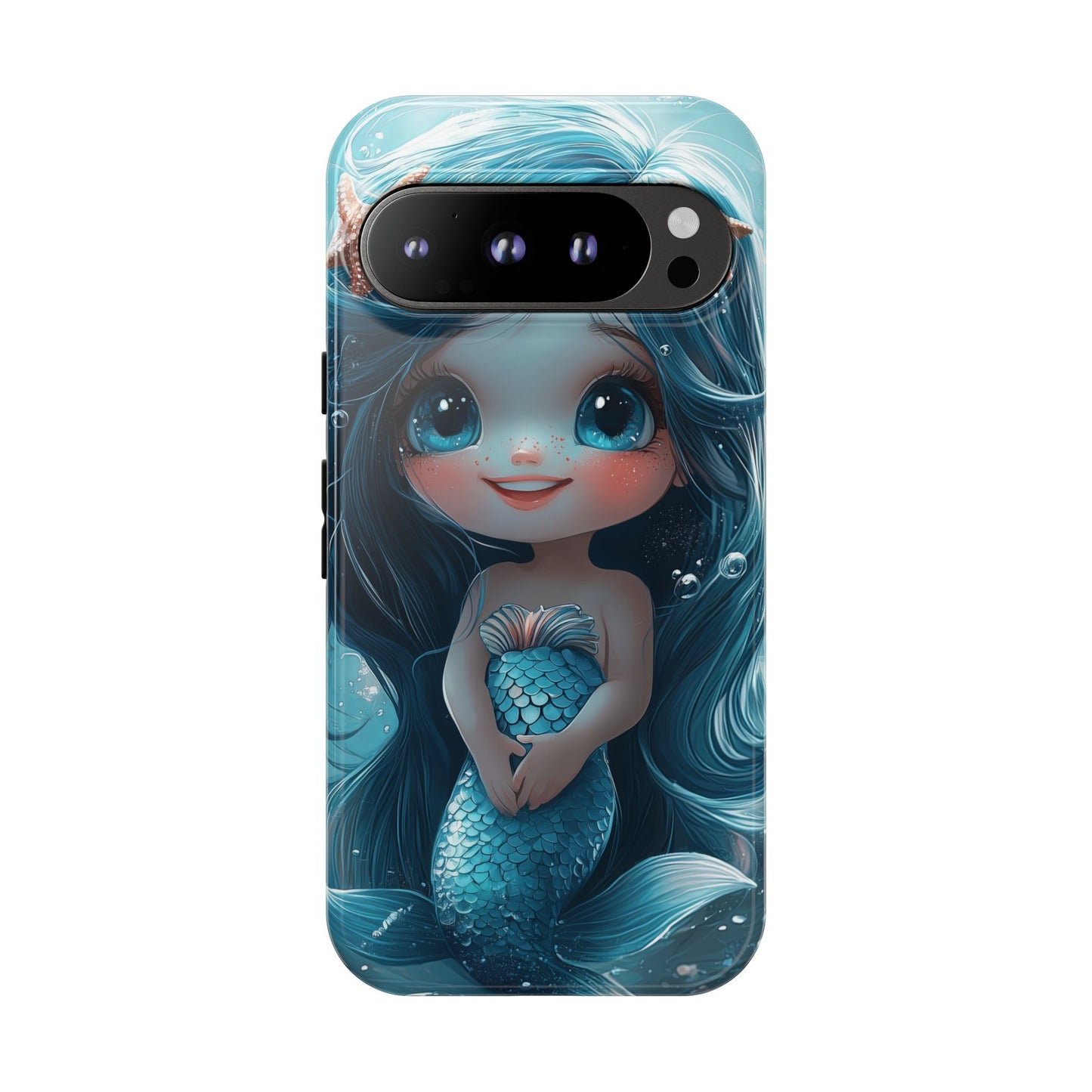 Bubble Bliss - Cute Chibi Mermaid Ocean Phone Case for iPhone, Samsung & Pixel