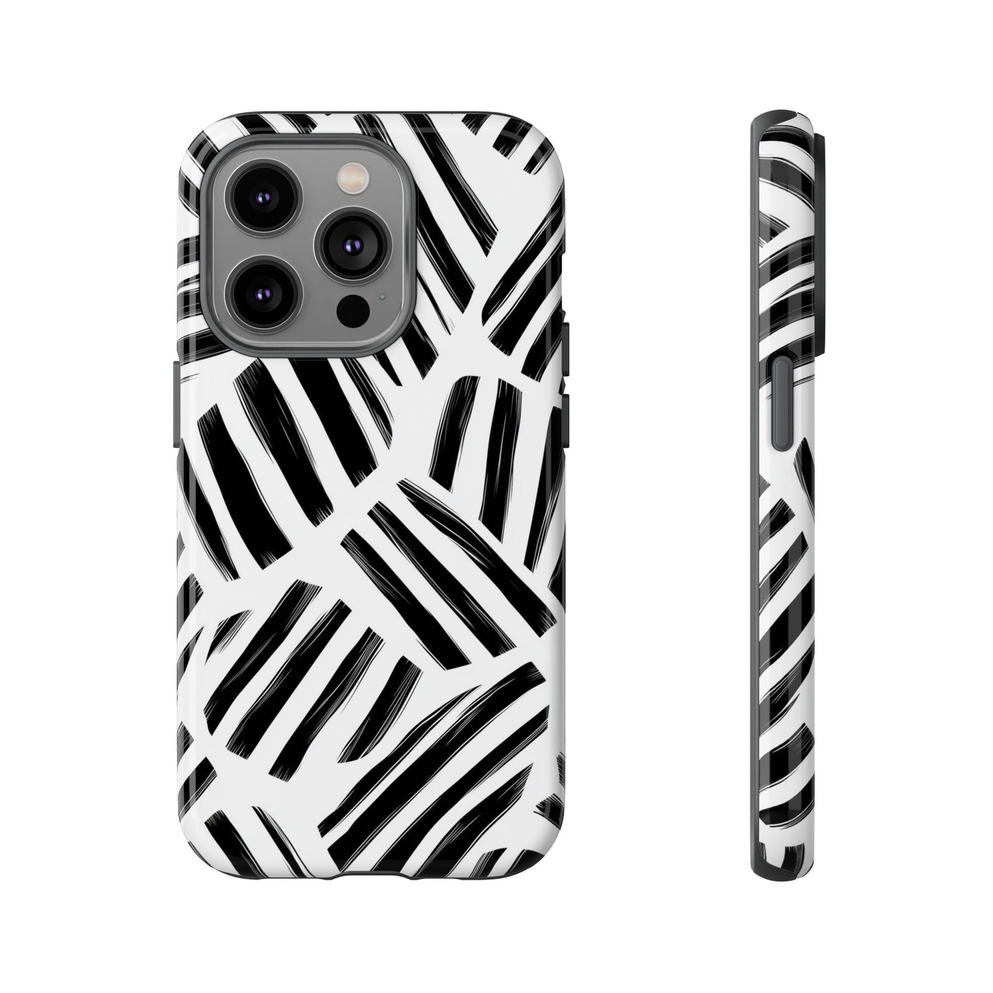 Sleek Noir Striped Phone Case for iPhone, google Pixel & Samsung