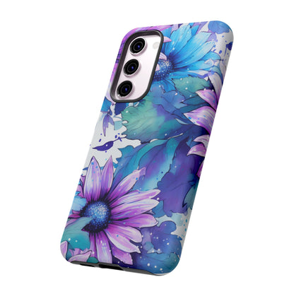 Dreamy Blue & Purple Floral Watercolor Mobile Case
