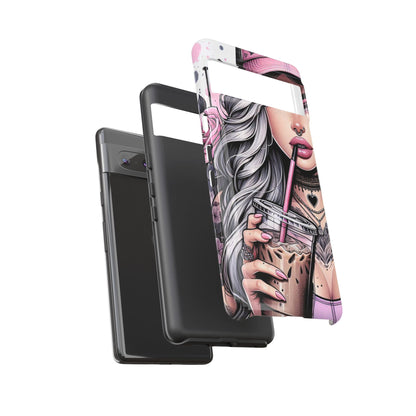 Pink Aesthetic Rebel – Iced Coffee & Inked Beauty Mobile Cover