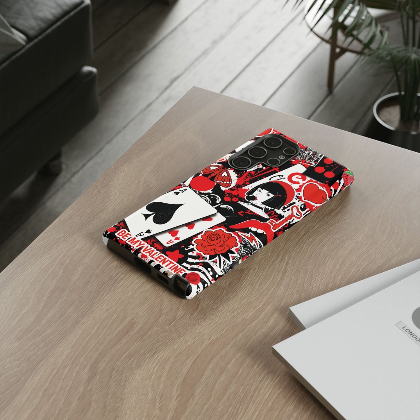Bold Red & Black Ace Card Phone Case