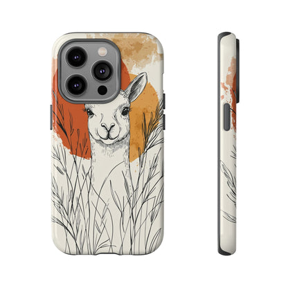Hello Sunshine: The Llama in the Tall Grass Phone Case for iPhone, Samsung & Pixel