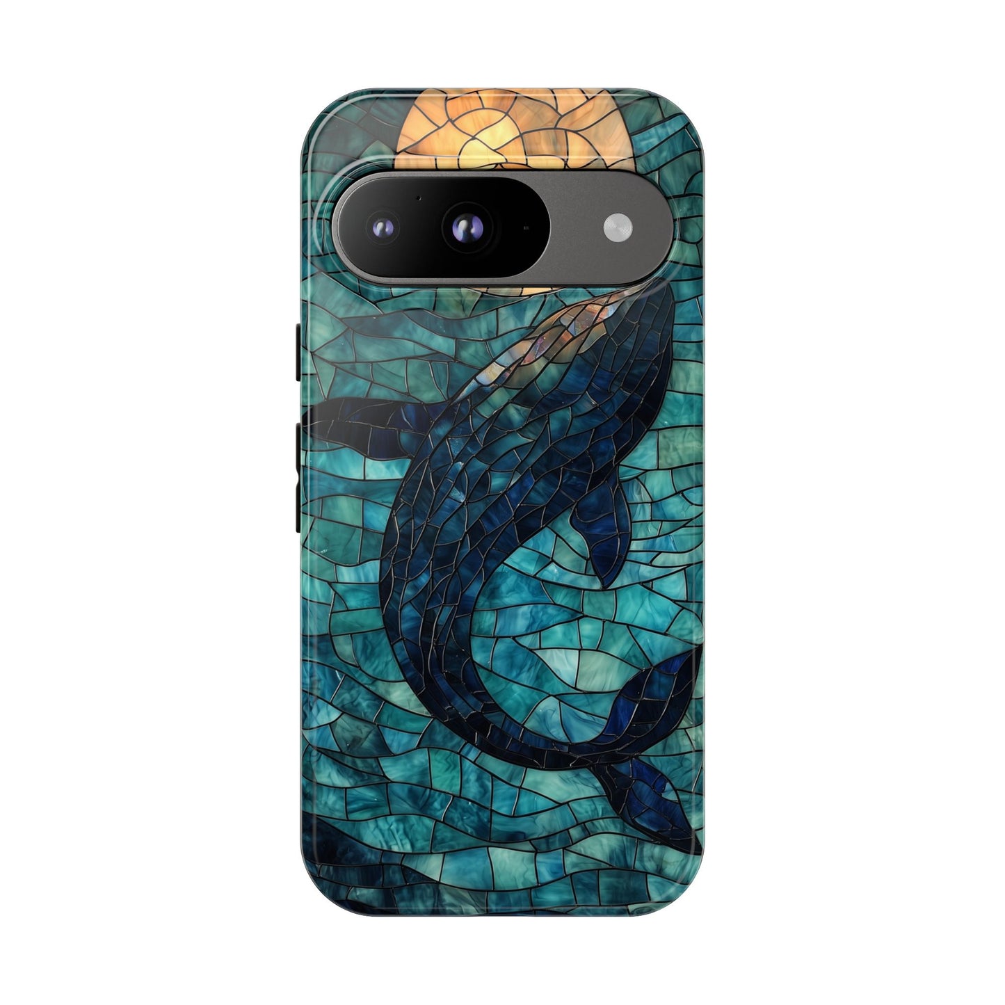 Ocean Dream – Mosaic Glass Whale Phone Case for iPhone, Samsung & Pixel