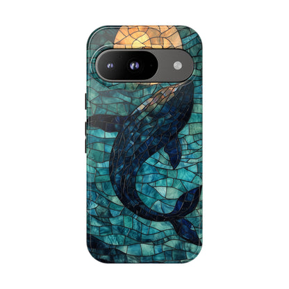 Ocean Dream – Mosaic Glass Whale Phone Case for iPhone, Samsung & Pixel