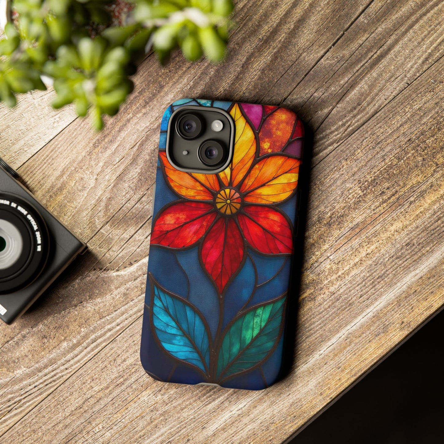 Radiant Blossom: Red and Orange Floral Elegance