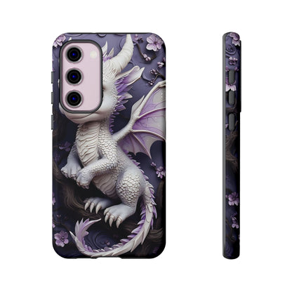 Charming Young Dragon on a Branch Phone Case Design