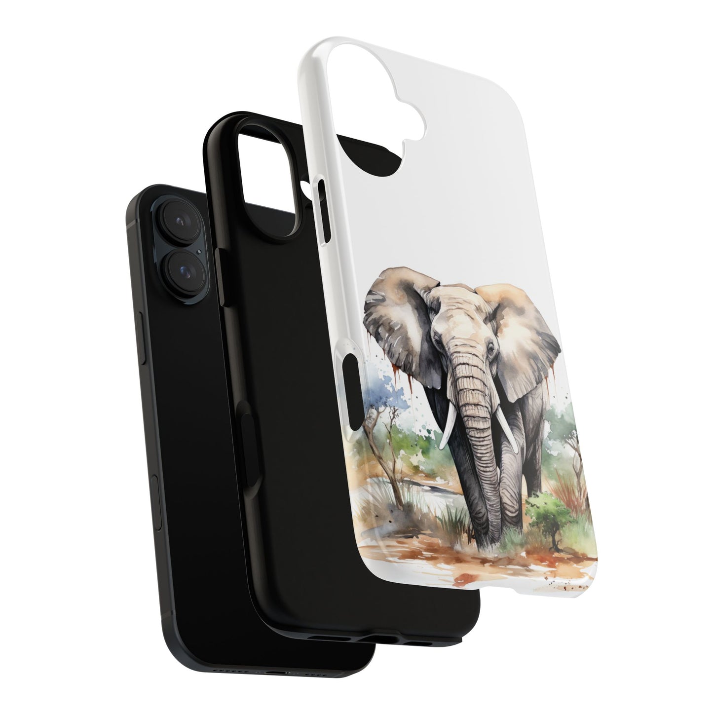 Safari Watercolor Elephant Mobile Cover – Artistic Wildlife Design