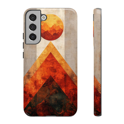 Boho Sun & Peaks Geometric Phone Case for iPhone, Pixel & Samsung