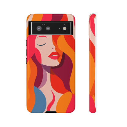 Flame Muse – Abstract Goddess Phone Case for iPhone, Samsung & Pixel