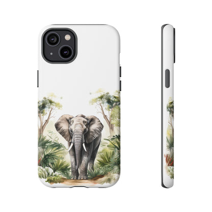 Serene Jungle Elephant Mobile Cover – Watercolor Wildlife Design