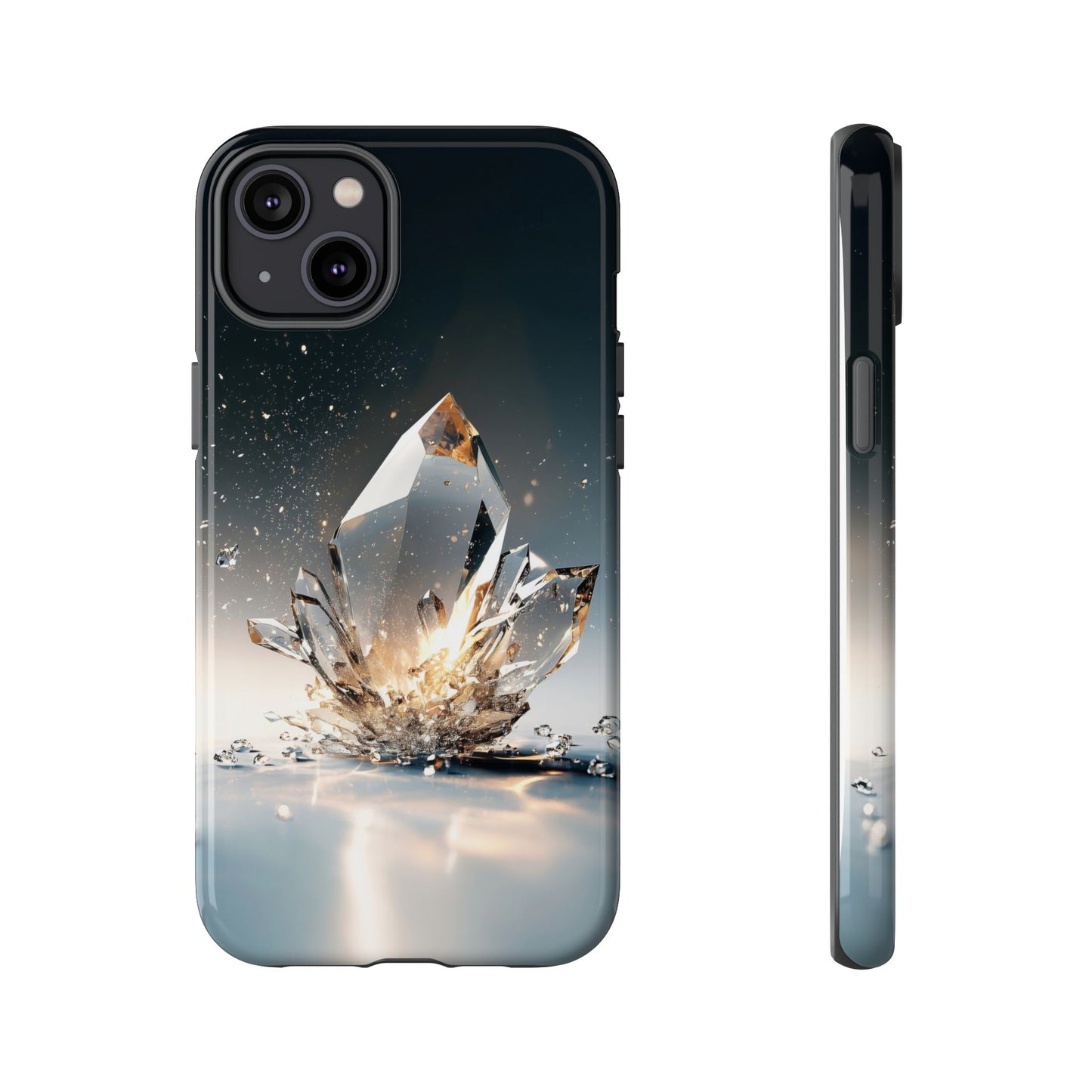 Shattered Crystal Matching Couple Phone Case – Bold & Dazzling for iPhone, Samsung & Google Pixel