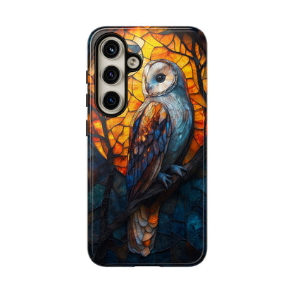Nocturnal Wisdom – Stained Glass Owl Phone Case for iPhone, Samsung & Pixel